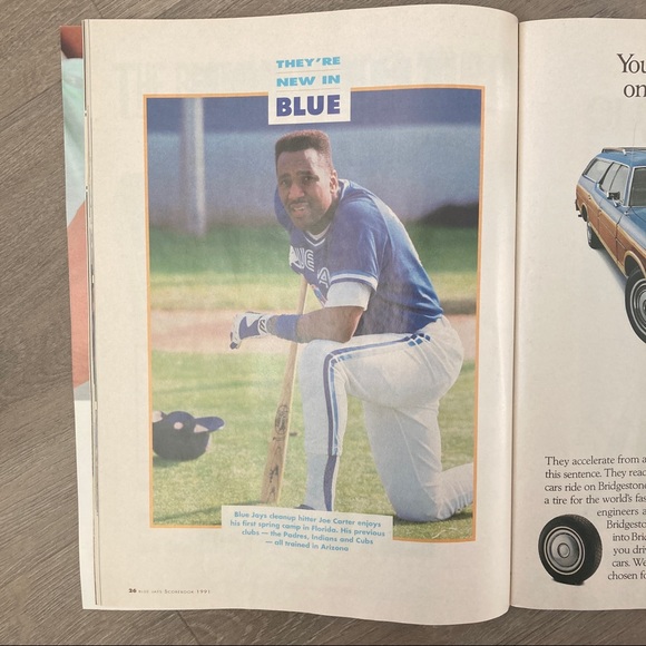 vintage 1991 blue jays scorebook - march 15-16 vol 15 issue 1 - with game ticket - Picture 5 of 7